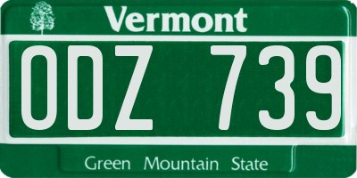 VT license plate ODZ739