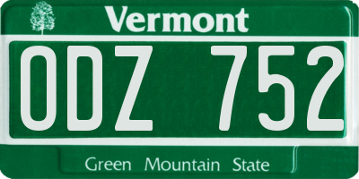 VT license plate ODZ752
