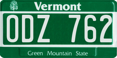 VT license plate ODZ762