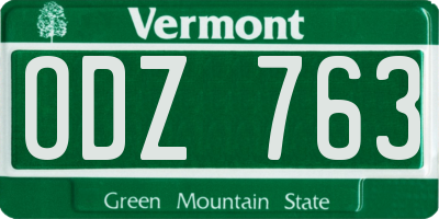VT license plate ODZ763