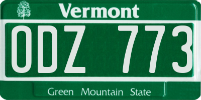 VT license plate ODZ773