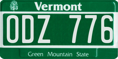 VT license plate ODZ776