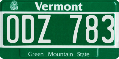 VT license plate ODZ783