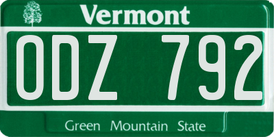 VT license plate ODZ792