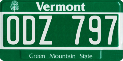 VT license plate ODZ797