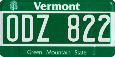 VT license plate ODZ822