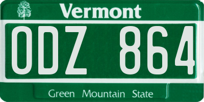 VT license plate ODZ864