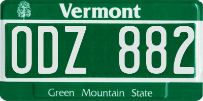 VT license plate ODZ882
