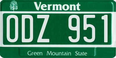 VT license plate ODZ951