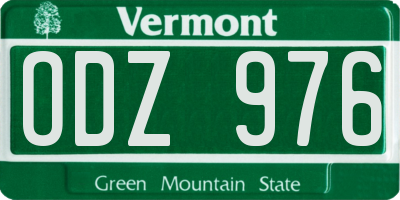 VT license plate ODZ976