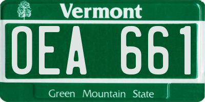VT license plate OEA661