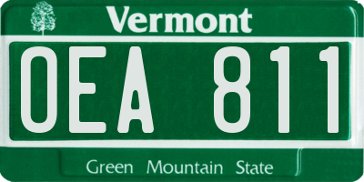 VT license plate OEA811