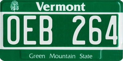 VT license plate OEB264