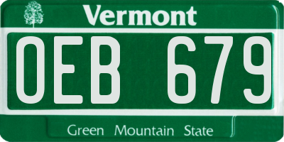 VT license plate OEB679
