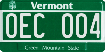 VT license plate OEC004