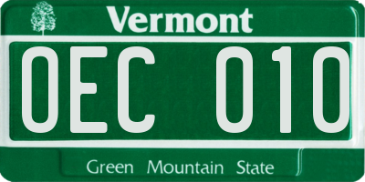 VT license plate OEC010