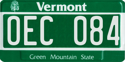VT license plate OEC084