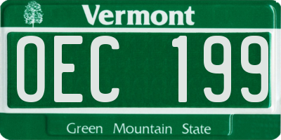 VT license plate OEC199