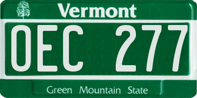 VT license plate OEC277