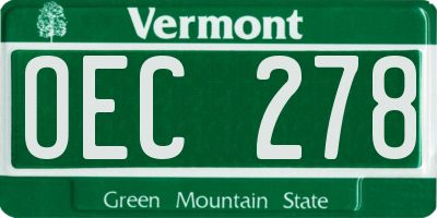 VT license plate OEC278