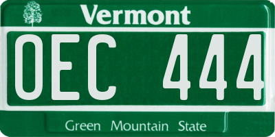 VT license plate OEC444