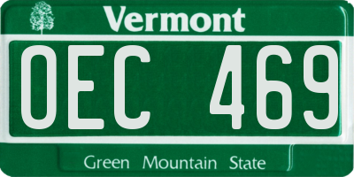 VT license plate OEC469
