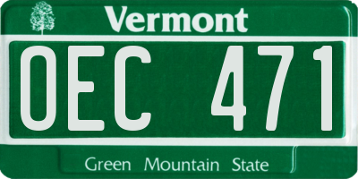 VT license plate OEC471
