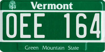 VT license plate OEE164