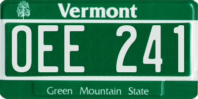 VT license plate OEE241