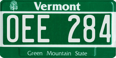 VT license plate OEE284