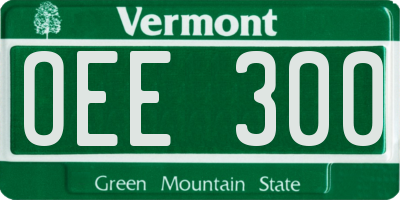 VT license plate OEE300