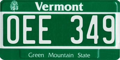 VT license plate OEE349