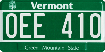 VT license plate OEE410
