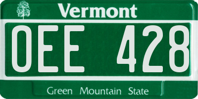 VT license plate OEE428