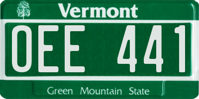 VT license plate OEE441