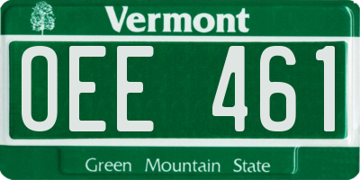VT license plate OEE461