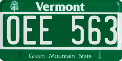 VT license plate OEE563