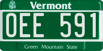VT license plate OEE591