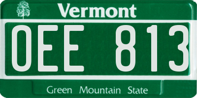 VT license plate OEE813