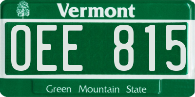 VT license plate OEE815