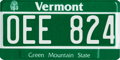 VT license plate OEE824
