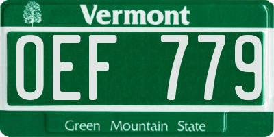 VT license plate OEF779