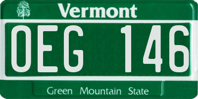 VT license plate OEG146