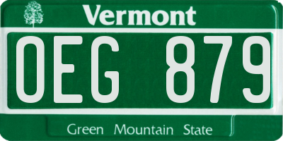 VT license plate OEG879