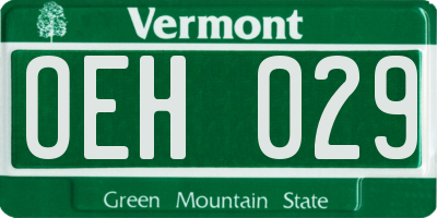 VT license plate OEH029