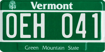 VT license plate OEH041