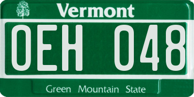 VT license plate OEH048