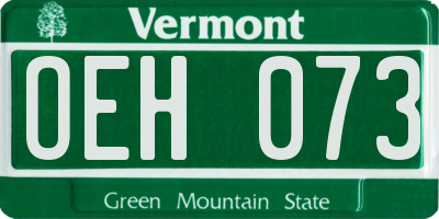 VT license plate OEH073