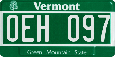 VT license plate OEH097