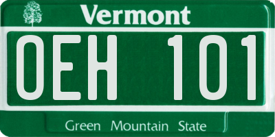 VT license plate OEH101